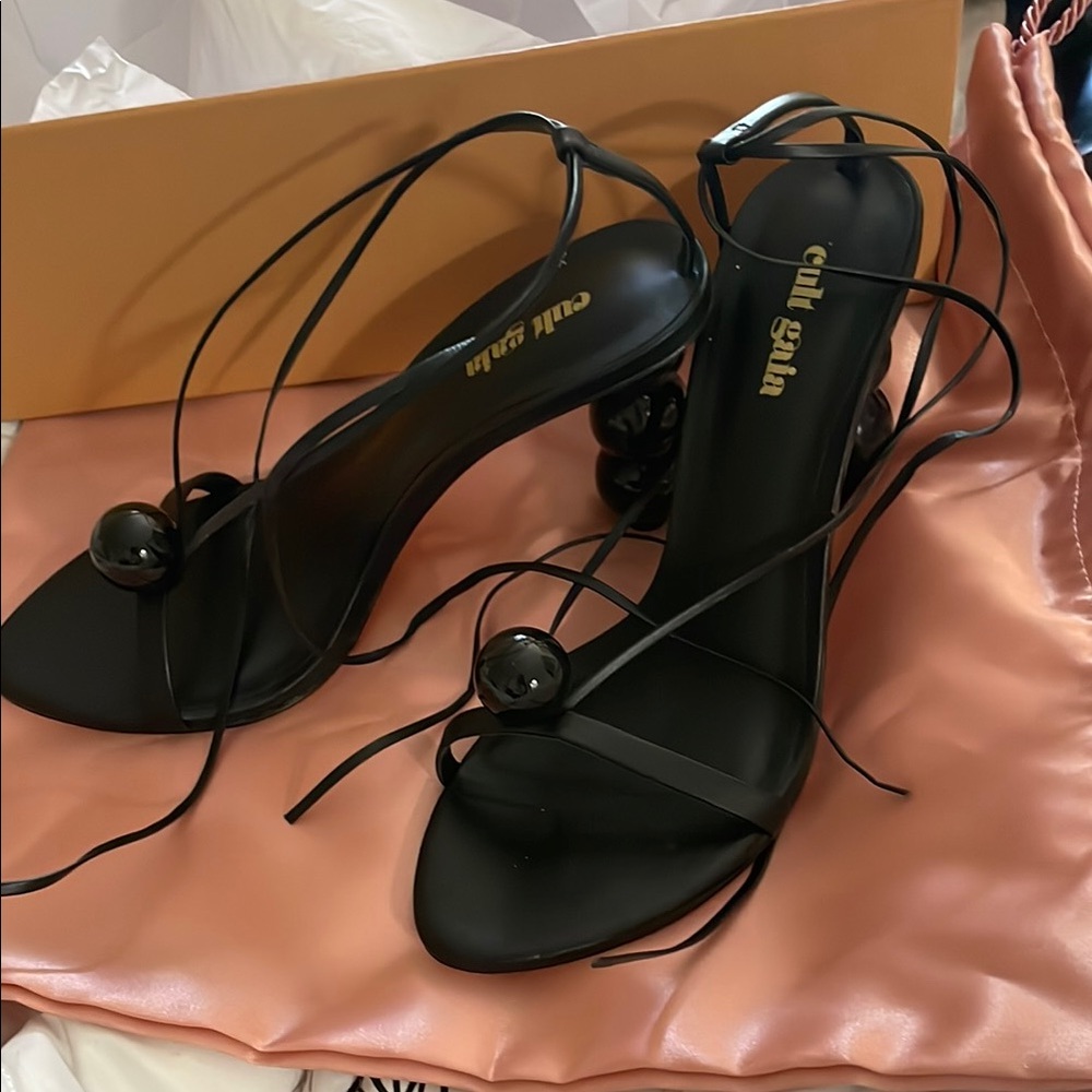Cult Gaia Black Strappy Women's Heels